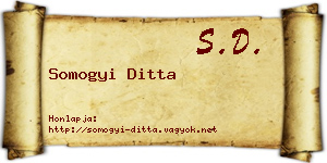 Somogyi Ditta névjegykártya